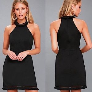 LULU’S Skyline View black sleeveless mini dress size small